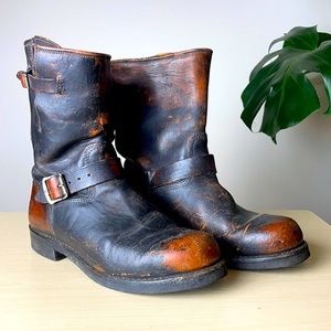 Frye Engineer 12W Boot Distressed Leather Size 8